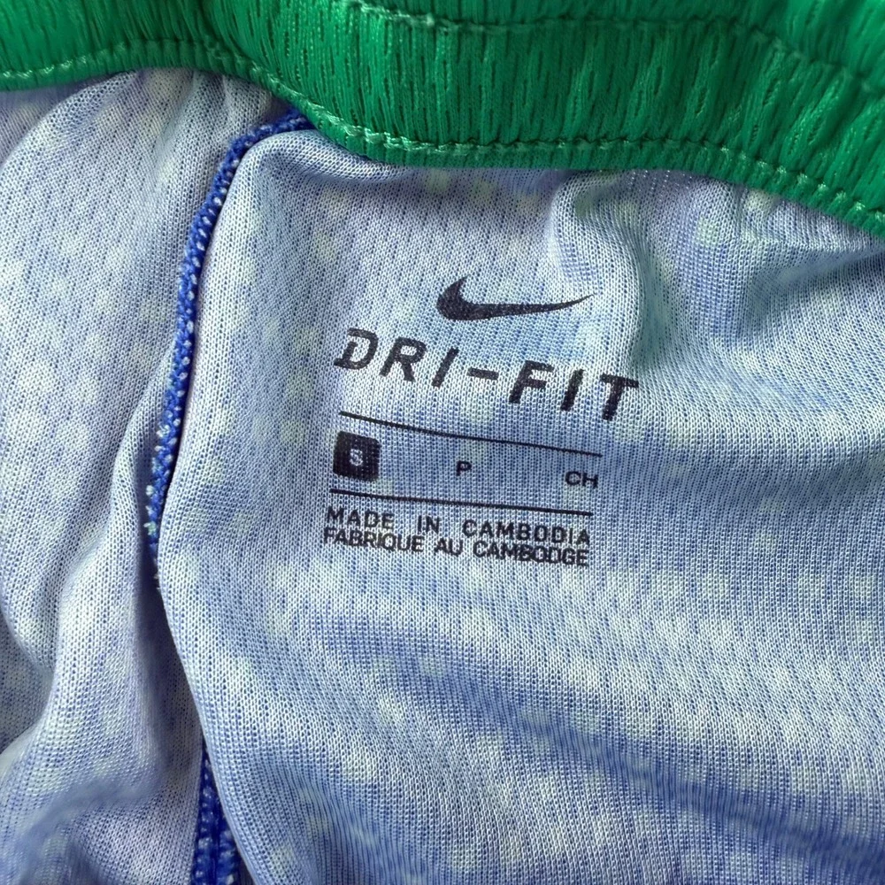 Nike Dri-FIT Elite Boys Basketball Shorts Blue Green Pixel Graphic Size Small